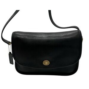 COACH Vtg Black Leather Classic City Crossbody Bag 9790 Glove Tanned USA w/ TAG